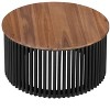 VYNXARIA Acaia solid wood coffee table,Natural&Black - 2 of 4