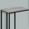 FONTOI End Tables C Shaped, Space Saving, Side Table for Living Room Bedroom, Modern Laminate with Metal Frame, Gray, 25"*17"*3" - 2 of 4