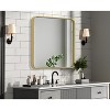 Elegant Lighting Contour Metal Square Mirror 24x24 in Brass - 3 of 4