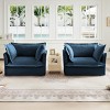 Sectional Modular Sofa Chair Set Of 2,Chenille Fabric Upholstered Living Room Sofa Chairs,Armchairs with removable sofa covers-Coolbibila - 3 of 4
