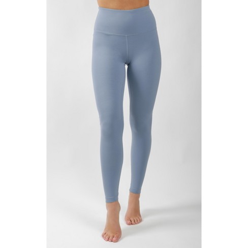 90 Degree By Reflex Womens Powerflex Polygiene High Waist Ankle Legging -  Heather Grey - Large