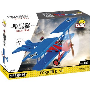 COBI Historical Collection: Great War FOKKER D. VII Plane Building Set, 256 Pieces - 1 of 4