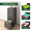 KWPZQEB File Cabinet, Locking Filing Cabinet, Metal Vertical Filing Cabinets for Home Office Organizer Letters/Legal/A4, Space-Saving Design - 3 of 4