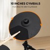 Electric Drum Set with 4 Quiet Mesh Pads, 2 Pedals, Drum Throne, Drumsticks, Headphones, 30 Songs ¨C Beginner-Friendly Electronic Drum Kit - 3 of 4
