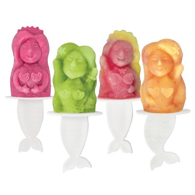 Purple Silicone Mermaid Popsicle Mold Set with Sticks