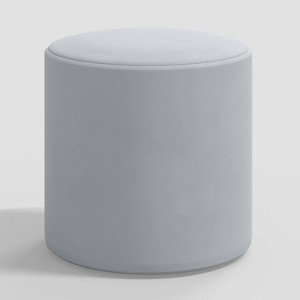 Skyline Furniture Round Thalia Ottoman in Velvet - 1 of 3