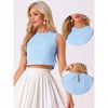 Allegra K Women's Sleeveless 1950s Vintage Summer Gingham Top - 2 of 4