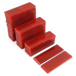 Unique Bargains Reflective Warning Vehicle Reflector Plates Sticker Red 1pcs - 1 of 4