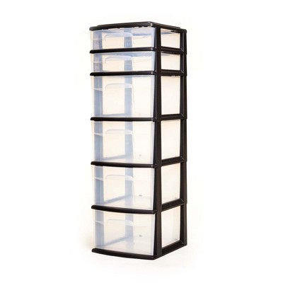 Photo 1 of Homz 6 Drawer Medium Cart Black