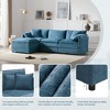 CAVINAS 103"Modular Sectional Sofa with 4 Seats,L-shaped Cloud Couch for Living Room,Oversized Couch with Double Cushions,Blue - 3 of 4