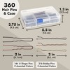 Okuna Outpost 360 Pieces U Shaped Hair Pins with Case, Hair Accessories for Women Girls (2 In, 4 Colors) - 4 of 4