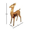Good Tidings Shiny Gold Doe Deer Christmas Decoration Figurine Statue, 40" - 3 of 4