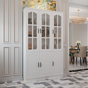 FUFU&GAGA 47.2"W Multifunctional Tempered Glass Cabinet Modular Storage Cabinet Closet Bookshelf - 1 of 4