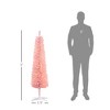 5' Prelit Christmas Tree, Pencil Artificial Christmas Tree with Colorful Surface Branches, Colorful LED Lights - 3 of 4