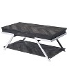 Roma Lift Top Cocktail Table with Storage Shelf, Chrome - Steve Silver Co. - 2 of 4