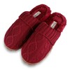 Jessica Simpson Womens Cable Knit Scuff Slippers - 3 of 4