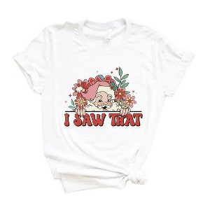 Simply Sage Market Women's I Saw That Santa Short Sleeve Graphic Tee - 1 of 4