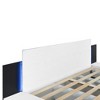 Whisen King Size Wooden Floating Platform Bed, with LED Lights - 4 of 4