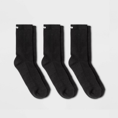 Pair of Thieves Men's 3pk Crew Athletic Socks - Black 13-15