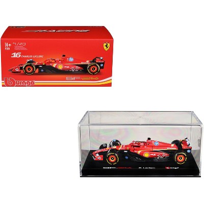 Ferrari SF-24 #16 Charles Leclerc "F1 World Championship" (2024) with Display Case 1/43 Diecast Model Car by Bburago
