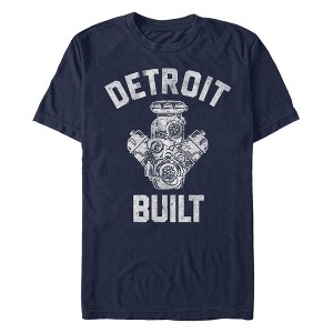 Men's Lost Gods Detroit Built  T-Shirt - Navy Blue - Small - 1 of 4