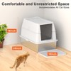 JOEJOY Stainless Steel Cat Litter Box,Double-layered 18" High Sided Cat Litter Box,Metal Litter Pan with Lid,Extra Large Litter Box with Scoop - 3 of 4