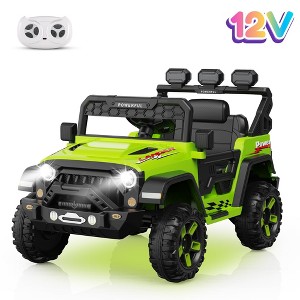 Jojoka 12V Ride On Truck for Kids with Remote Control, 3 Speeds, Bluetooth Music, LED Lights, Safety Belt, Power Wheels Car for Boys Girls - 1 of 4