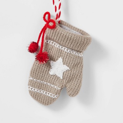 Mitten Winter Apparel Christmas Tree Ornament Gray/White - Wondershop™