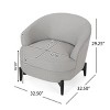 Coolbibila-Upholstered Accent Chair, Club Chairs With Swivel Feature, Chair With High Backrest And Seamless Armrest For Indoor - 4 of 4