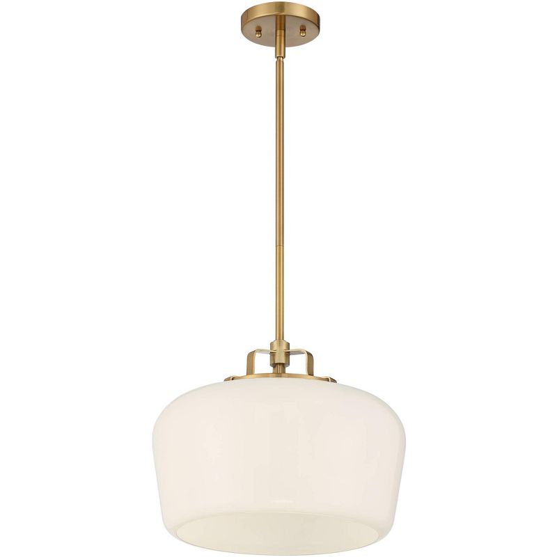 Possini Euro Design Gold Pendant Chandelier 15" Wide Modern Opal White Glass Shade 3-Light Fixture for Dining Room Living House Home Kitchen Island, 5 of 8