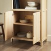 FONTOI Arched Decorative Cabinet, 3-Tier Arched Cabinet with Doors, Arched Bookshelf with Open Display Shelf for Home, Brown, 30"*76"*15" - 3 of 4