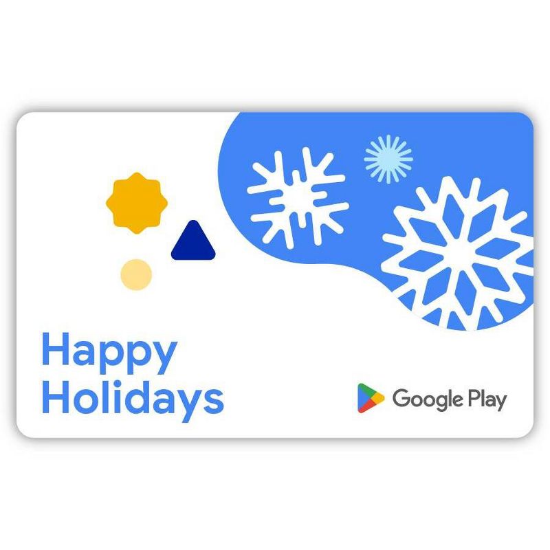 Google Play Happy Holiday Snowflakes Gift Card (Email Delivery), 1 of 2