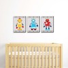 Big Dot of Happiness Gear Up Robots - Nursery Wall Art and Kids Room Decor - 7.5 x 10 inches - Set of 3 Prints - 2 of 4
