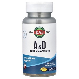KAL - Vitamin A & D, 10000/400 IU, 100 softgels - 1 of 4