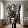 Adorable Shih Tzu Print Pattern Mother Youngsters Four Seasons Car Nap Blanket Flannel Blanket, Christmas Gift. - 3 of 4
