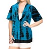 LA LEELA Women's Summer Casual Beach Hawaiian Short Sleeve Dressy Blouses Button Down Dress Tops Tee Shirts T Shirts for Women - 4 of 4