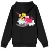 Looney Tunes Love Is In The Air Long Sleeve Black Zip Up Hoodie - 3 of 4