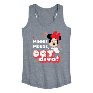 Women's - Disney - Minnie Dot Diva Graphic Racerback Tank - 1 of 4