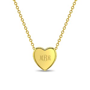 Girls' Tiny Heart Sterling Silver Gold Plated Necklace - In Season Jewelry - 1 of 4