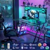 Aheaplus Gaming Desk with Hutch and LED Lights, Computer Table with Storage Shelves - 4 of 4