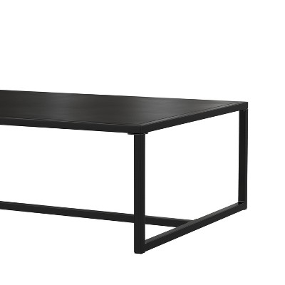 Brock 45" Black Steel Rectangular Outdoor Coffee Table
