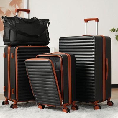 Hardshell Luggage Sets, 20/24/28 IN Suitcase with Front Pocket,  TSA Lock, USB Interface -ModernLuxe