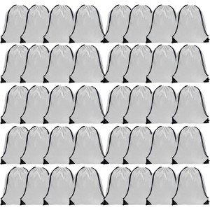 Waterproof Drawstring Backpack Bulk, Nylon Cinch Bags in 10 Colors for School, Gym, Sports - 1 of 4