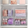 4 Piece Bath Storage Clear Plastic Modular Storage System 10.63" x 7.04" x 10.33" - 3 of 4