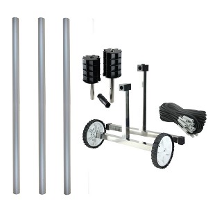 Pool Central Cover Reel with Aluminum Tubes for In-Ground Swimming Pools 3" x 96" - Gray/Black - 1 of 3