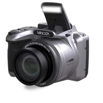 Minolta 20 Mega Pixels 40x Optical Zoom Digital Camera with 1080p FHD Video, Silver