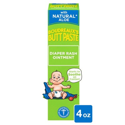 Boudreaux's Butt Paste Baby Diaper Rash Cream with Natural Aloe - 4oz