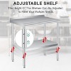 Stainless Steel Prep and Work Table with Backsplash , Commercial Heavy Duty Adjustable Under Shelf, Durable and Perfect for Kitchen, and Business Use - 2 of 4