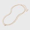 Glass Opal Pendant Multi-Strand Chain Necklace - A New Day™ Gold - 3 of 4