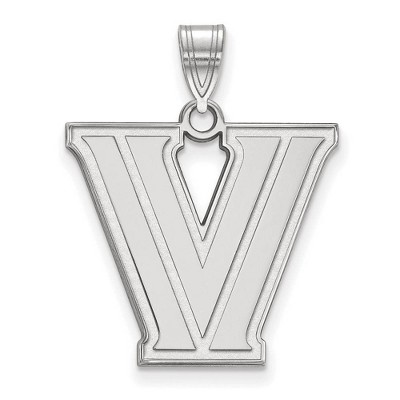 Black Bow Jewelry 14k White Gold Villanova Wildcats NCAA Large Pendant